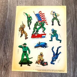 Vintage Hasbro GI Joe Stickers 1983